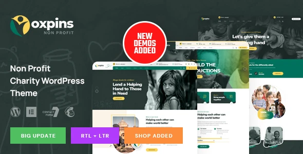 Oxpins – Non Profit Charity WordPress Theme